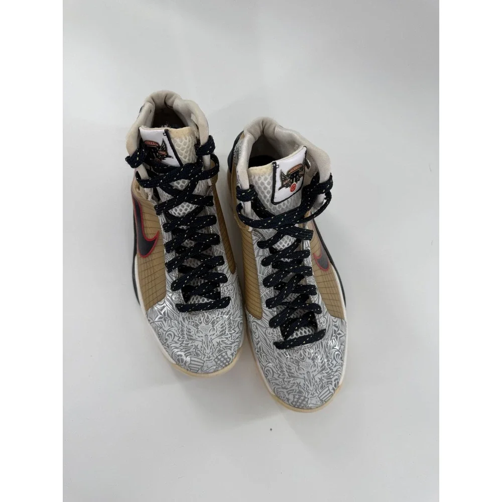 Nike Hyperdunk OG 2016 United We Rise Mens 9.5 Gold Silver Basketball Shoes